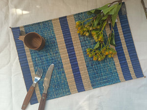 Placemat L Navy mix pattern02