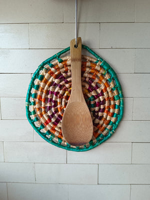 Trivet Round_Turqouise orange