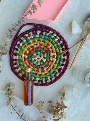 Trivet Round_Purple green orange