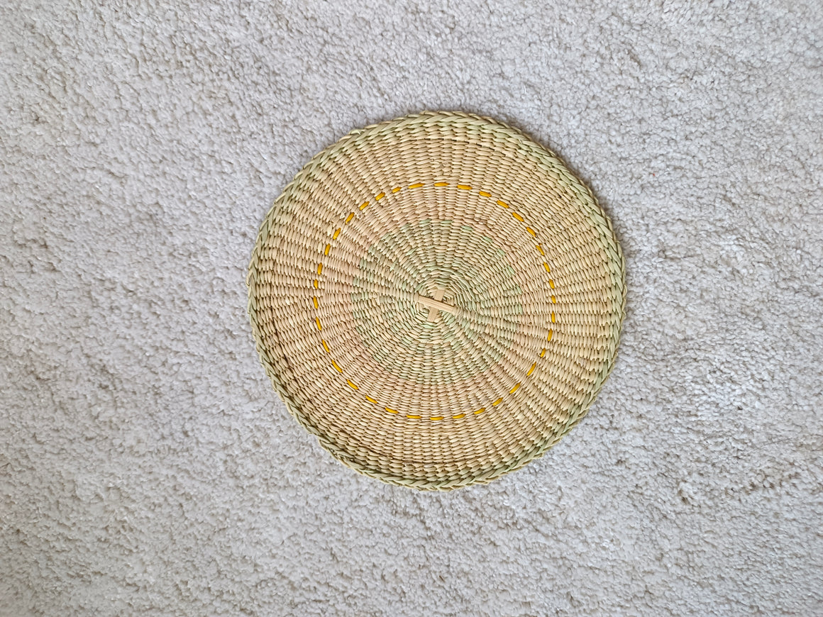 Placemat Round Natural yellow