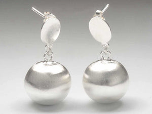 Wholesale 1/ 3PCS pairs big apple hanging ball drop globe earring sphere simple unique sterling 925 boho wedding bubble