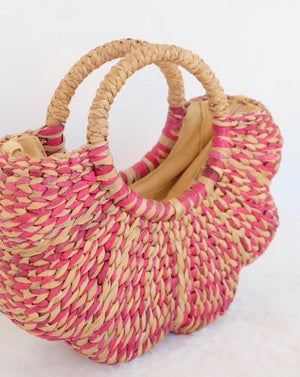 Wholesale 1/ 3 PCS- Pink Water Hyacinth Flower Shape Handbag- small