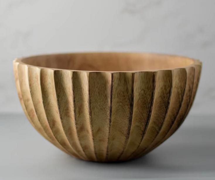 Wholesale 1/ 3PCS Natural Handmade Mango carved bowl