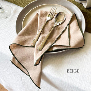 Wholesale set of 2/ 12PCS Classic Eco-Friendly Napkin - pure 100% cotton - Beige