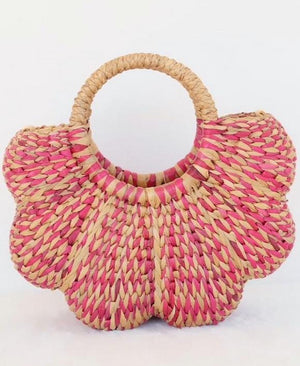 Wholesale 1/ 3 PCS- Pink Water Hyacinth Flower Shape Handbag- small