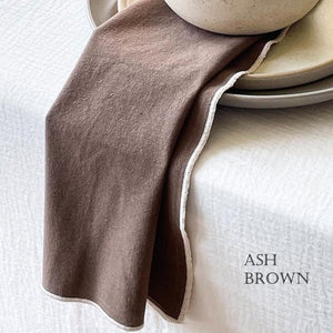 Wholesale set of 2/ 12PCS Classic Eco-Friendly Napkin - pure 100% cotton - Ash brown